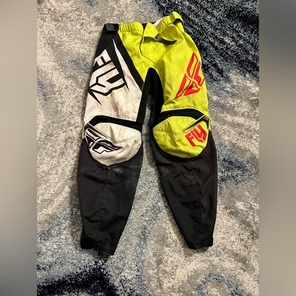 FLY RACING F-16 PANT BLACK/LIME Sz 26 - Picture 2 of 9